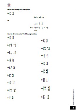 Find the determinant of a matrix
